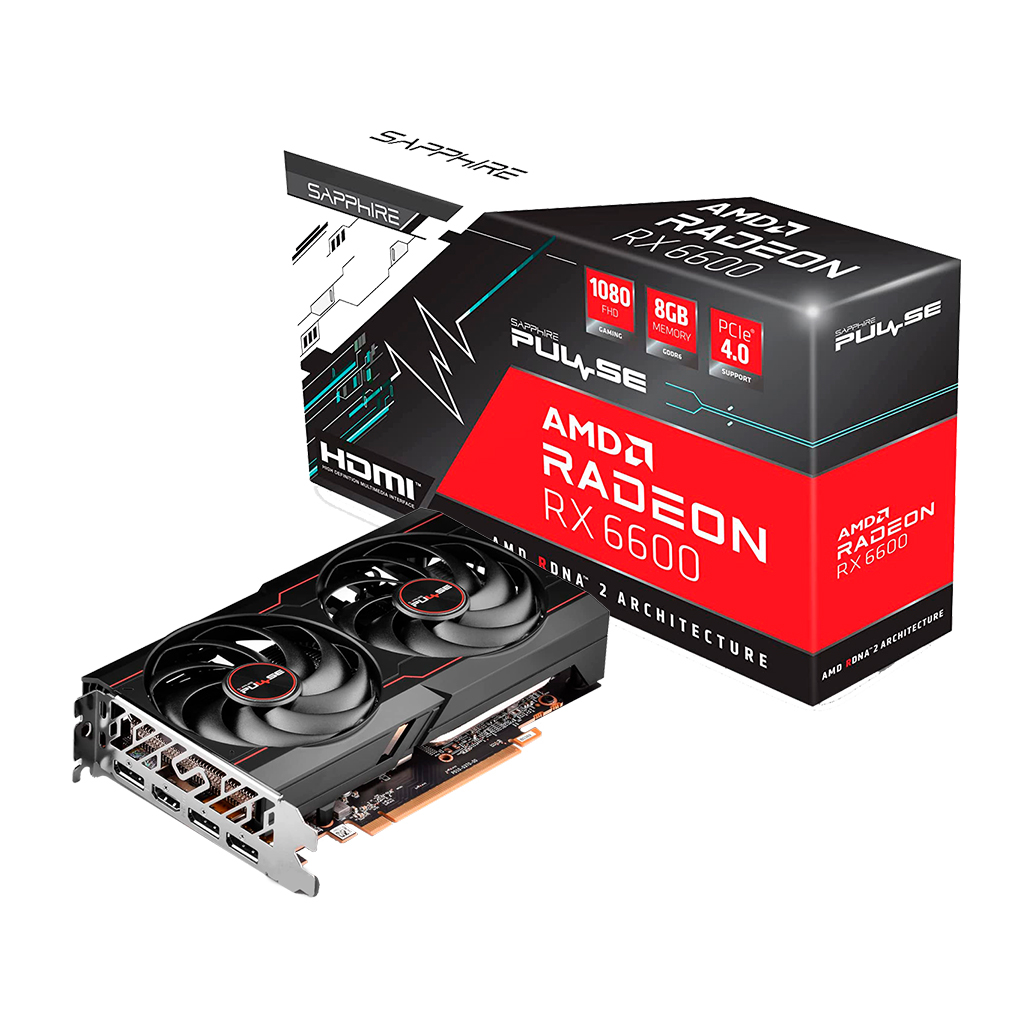 Placa De Video Sapphire Radeon RX 6600 Pulse Gaming Oc 8GB