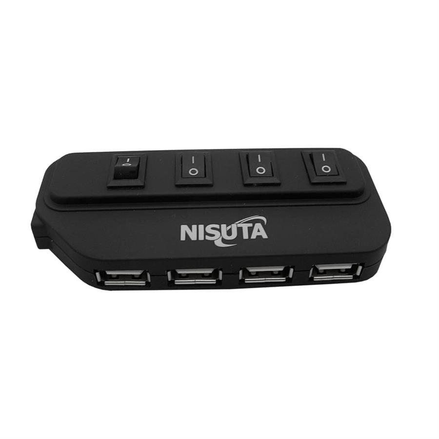 Hub USB 2.0 de 4 puertos con switch por puerto Nisuta